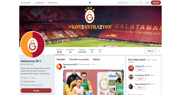 Galatasaray was the club that received the most interaction on Twitter in 2018 Galatasaray was the club that received the most interaction on Twitter in 2018