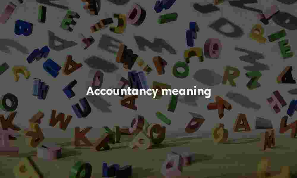 Accountancy meaning