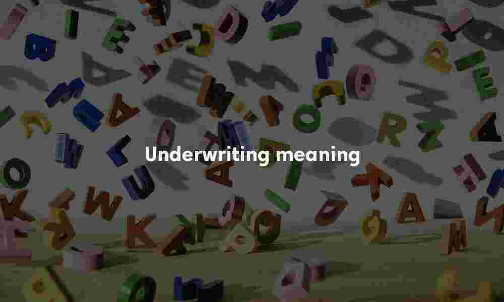 Underwriting meaning