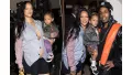 Pregnant Rihanna and son Riot attended A$AP Rocky's Paris Fashion Week show to show support.