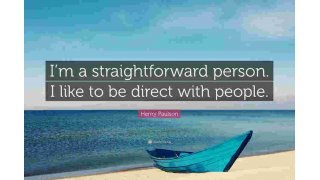 Straightforward Meaning and Definition